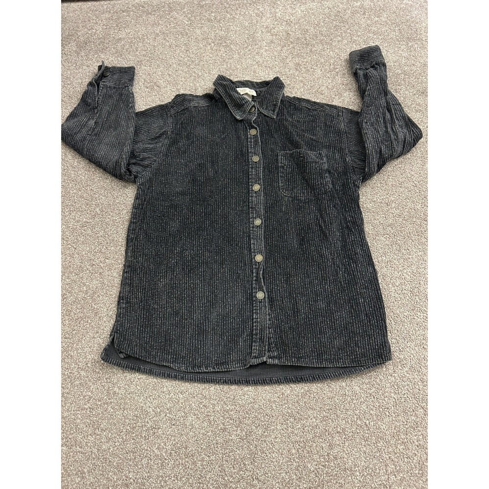 Cherokee Dark Charcoal Corduroy Button-Down Shirt